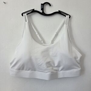 NEW Athletic Works Sports Bra ButterCore XXXL 22 White Strappy Gym Workout